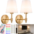 Wireless Battery-Operated Wall Sconces (Set of 2) | Rechargeable RGB Dimmable Lighting