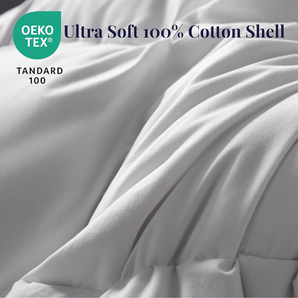 Ubauba Goose Feather Down Fiber Duvet Insert | Hotel-Style All-Season Comforter
