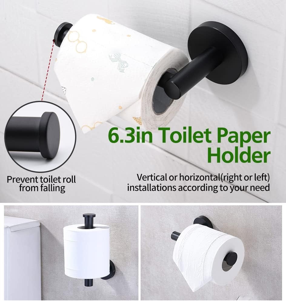 10-Piece Bathroom Hardware Set | Towel Bars, Toilet Paper Holder, Towel Rings & Robe Hooks
