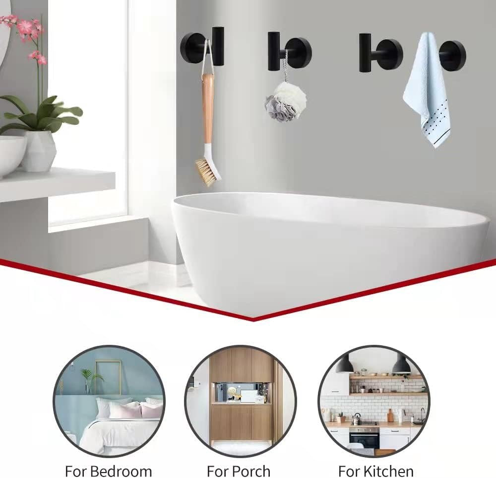 10-Piece Bathroom Hardware Set | Towel Bars, Toilet Paper Holder, Towel Rings & Robe Hooks