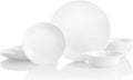Corelle Vitrelle Dinnerware Set (18-Piece) | Chip-Resistant Winter Frost White Plates & Bowls Service for 6