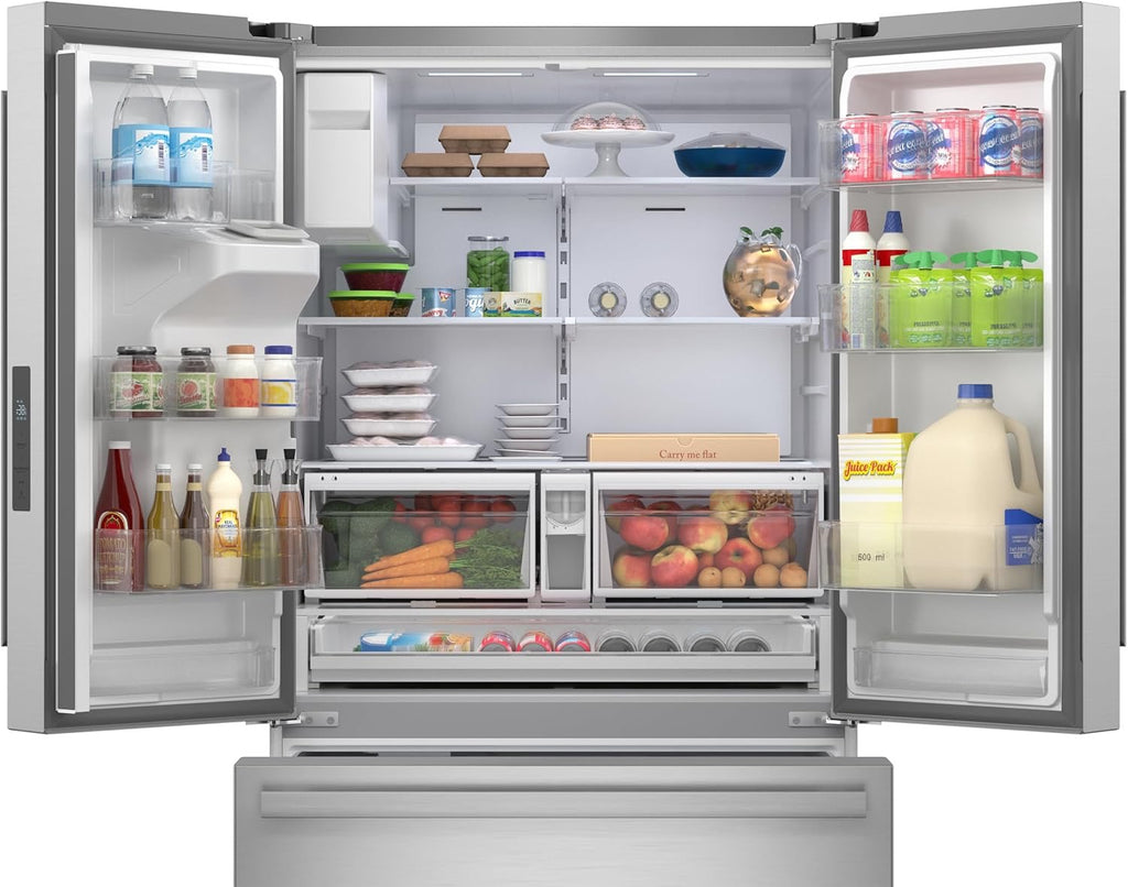 Sharp SJF2955KS 28.9 cu ft 3-Door French Door Refrigerator | Ice & Water Dispenser (Stainless Steel)