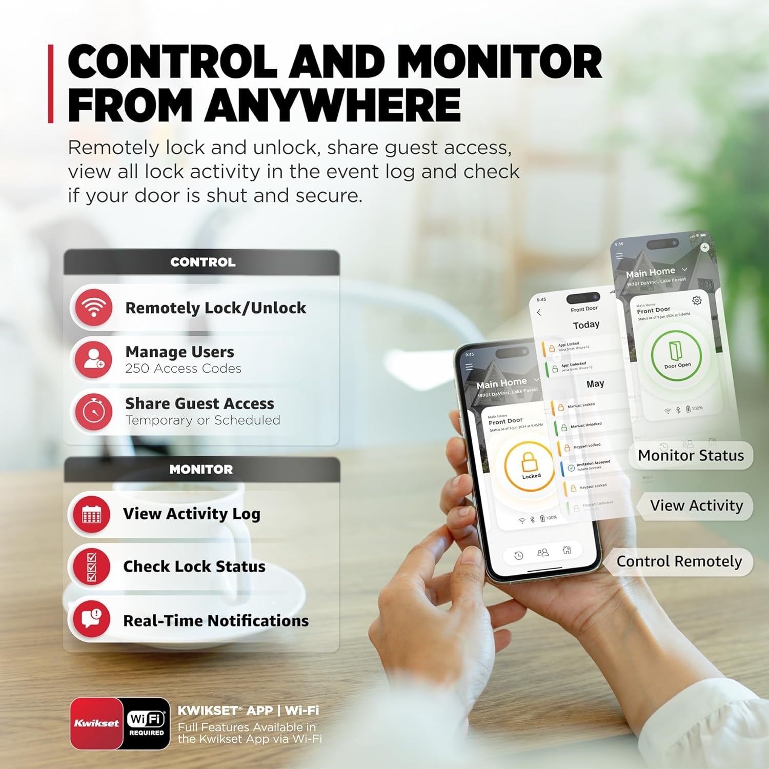 Kwikset Halo Select Smart Lock | Wi-Fi & Matter Enabled Keyless Entry Deadbolt (Satin Nickel)
