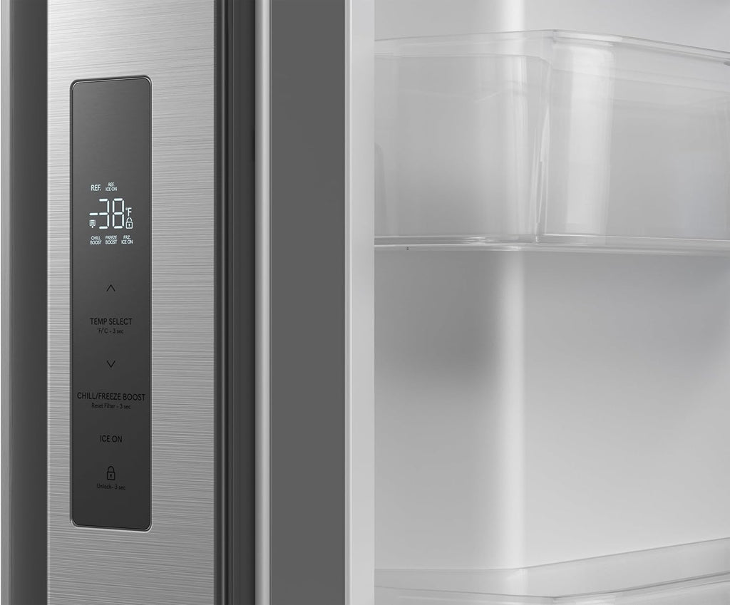 Sharp SJF2955KS 28.9 cu ft 3-Door French Door Refrigerator | Ice & Water Dispenser (Stainless Steel)