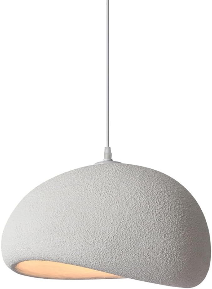 JAYMP Wabi Sabi Mini Pendant Light | Japanese Bird Nest Style Matte White Hanging Lamp – 11.8"