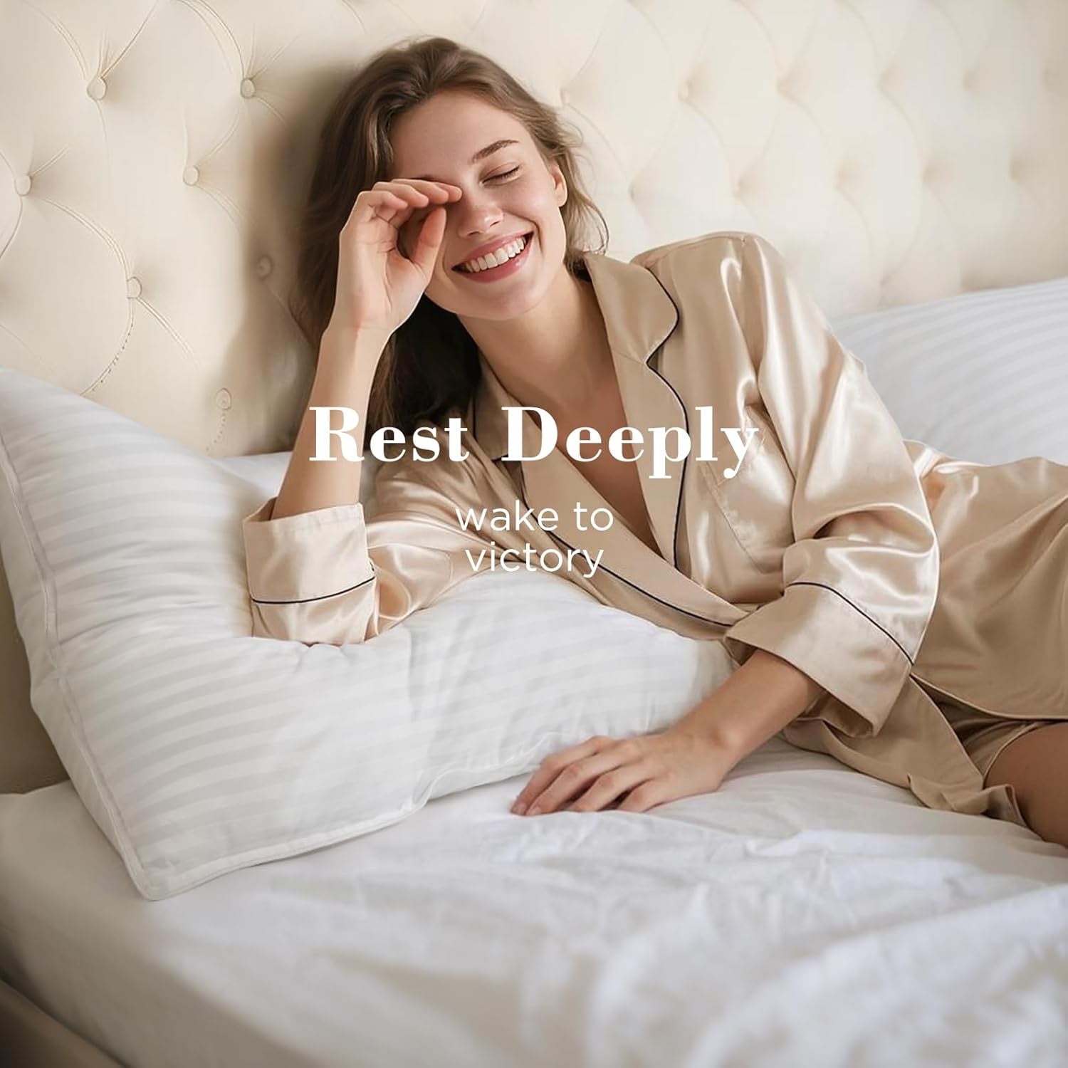 Viewstar Hotel Collection Bed Pillows (Queen, Set of 2) | Down Alternative, Medium Support