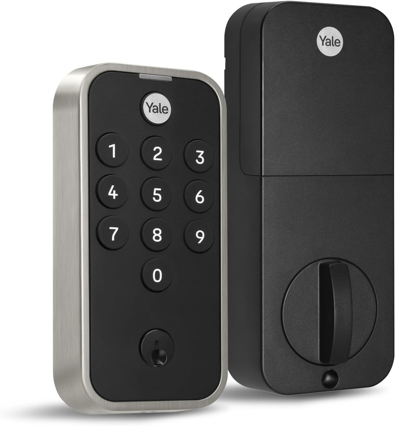 Yale Satin Nickel Keypad Deadbolt | Keyless Entry Front Door Lock (YED210-NR-619)