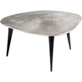 Triata Coffee Table Cyan Design Sculptural Metal Coffee Table Raw Nickel Bronze Modern Artistic Table