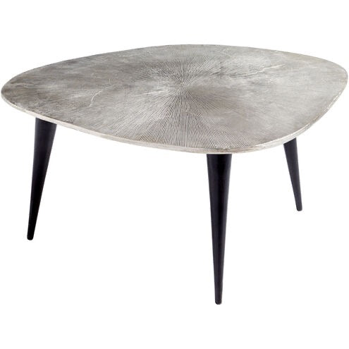Triata Coffee Table Cyan Design Sculptural Metal Coffee Table Raw Nickel Bronze Modern Artistic Table