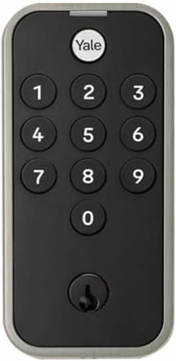 Yale Satin Nickel Keypad Deadbolt | Keyless Entry Front Door Lock (YED210-NR-619)