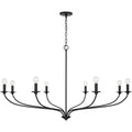Dolan 8 Light Chandelier 52 Inch Matte Black Capital Lighting Modern Candle Style Dining Room Ceiling Light