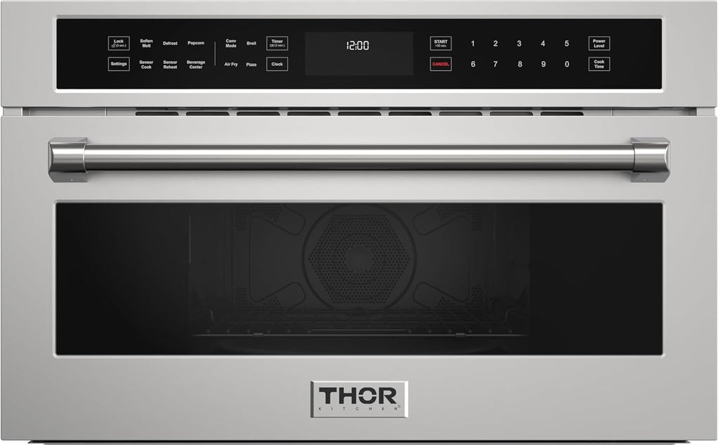 Thor Kitchen 30″ Built‑In Professional Microwave Speed Oven with Air Fry | 30″ Built-In Air Fry Microwave Oven with Drop-Down Door (Stainless Steel)