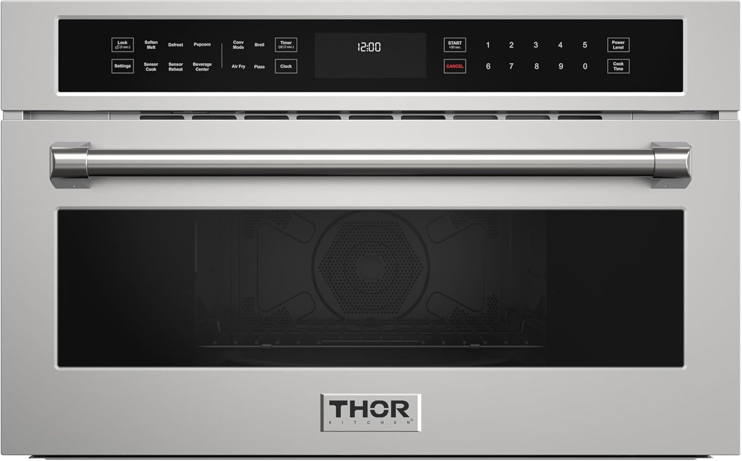 Thor Kitchen 30″ Built‑In Professional Microwave Speed Oven with Air Fry | 30″ Built-In Air Fry Microwave Oven with Drop-Down Door (Stainless Steel)