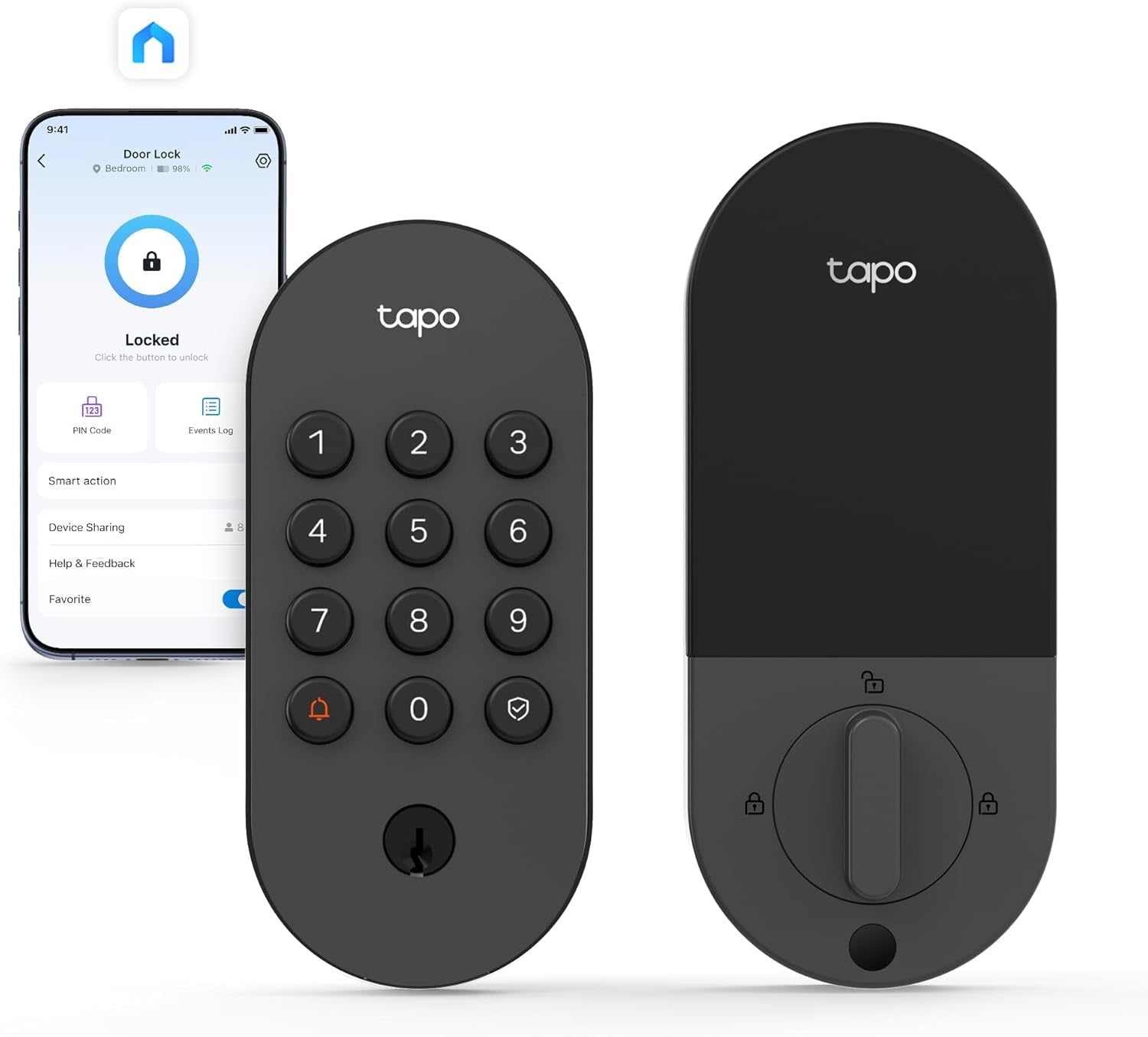 Tapo DL100 Smart Wi-Fi Deadbolt | Keyless Entry Door Lock with App Monitoring & Auto-Lock