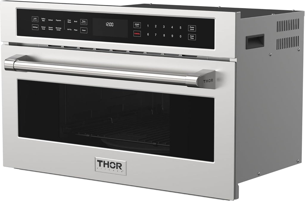 Thor Kitchen 30″ Built‑In Professional Microwave Speed Oven with Air Fry | 30″ Built-In Air Fry Microwave Oven with Drop-Down Door (Stainless Steel)