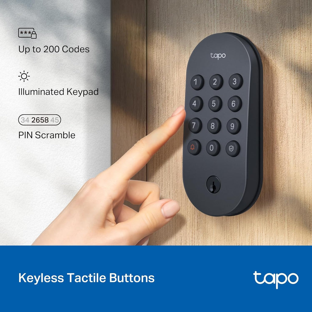 Tapo DL100 Smart Wi-Fi Deadbolt | Keyless Entry Door Lock with App Monitoring & Auto-Lock