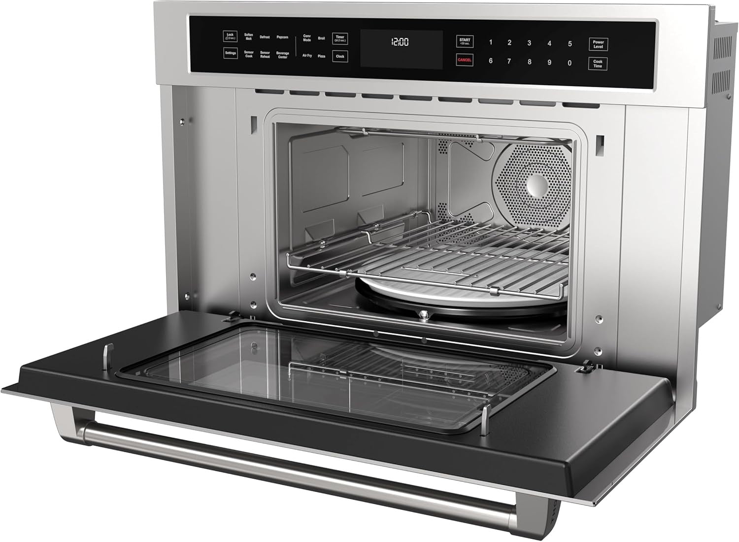 Thor Kitchen 30″ Built‑In Professional Microwave Speed Oven with Air Fry | 30″ Built-In Air Fry Microwave Oven with Drop-Down Door (Stainless Steel)