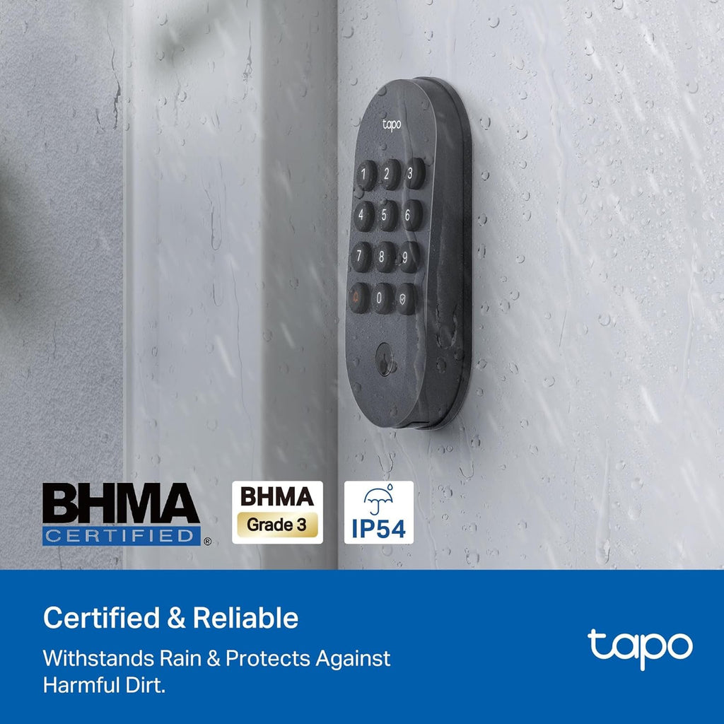 Tapo DL100 Smart Wi-Fi Deadbolt | Keyless Entry Door Lock with App Monitoring & Auto-Lock