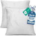 Utopia Bedding Outdoor Pillow Inserts 18” x 18” | Water-Resistant Patio Throw Pillow Inserts (Set of 2)