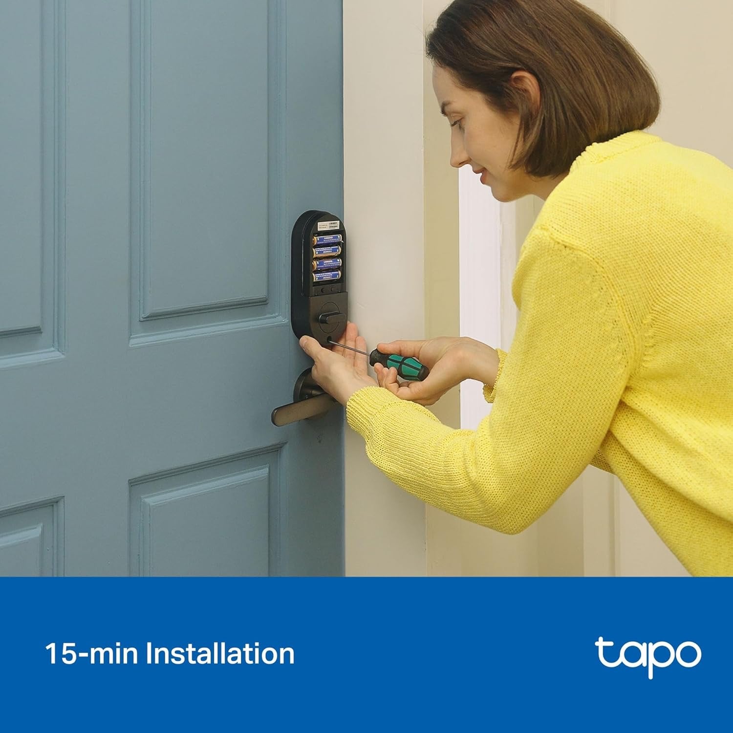 Tapo DL100 Smart Wi-Fi Deadbolt | Keyless Entry Door Lock with App Monitoring & Auto-Lock
