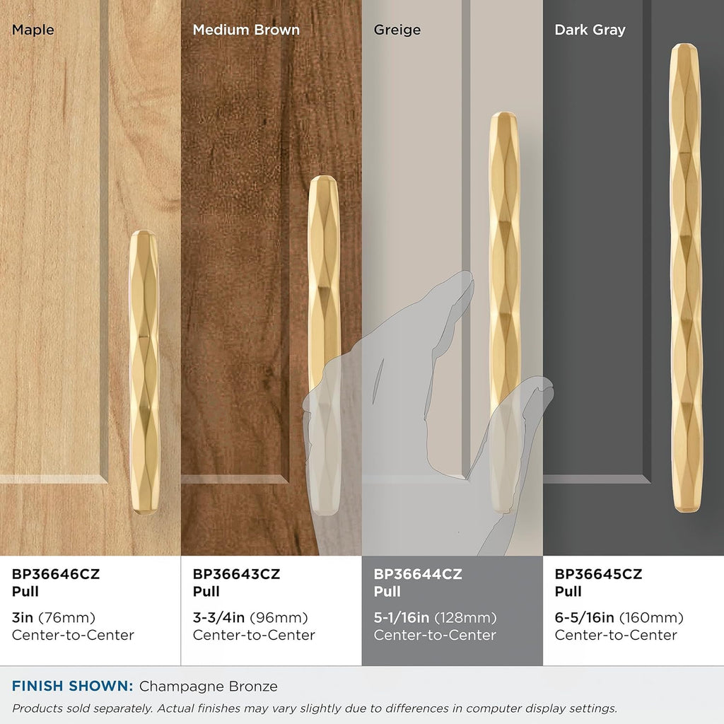 Amerock St. Vincent Cabinet Pull | Champagne Bronze 5-1/16" Drawer Handle