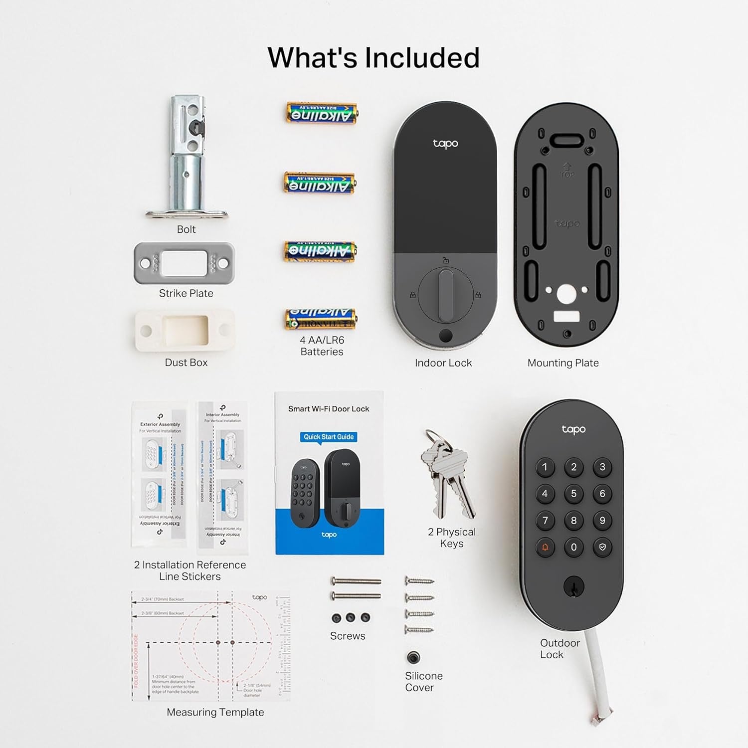 Tapo DL100 Smart Wi-Fi Deadbolt | Keyless Entry Door Lock with App Monitoring & Auto-Lock