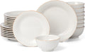 Lenox French Perle Groove Dinnerware Set (24-Piece) | Elegant Service for 8 Tableware Collection