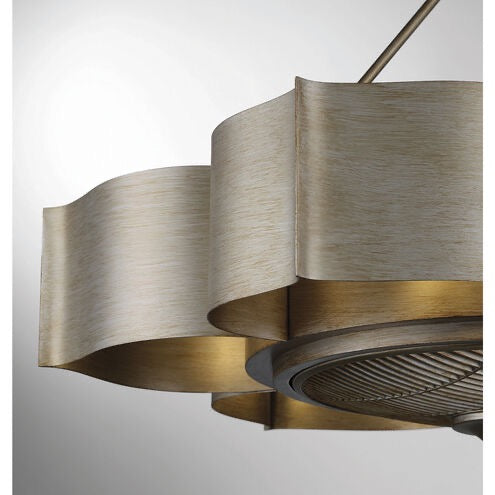 Stockholm Fan DLier 12 Inch Silver Patina Ceiling Fan Chandelier Savoy House Silver Blades Luxury Fandelier