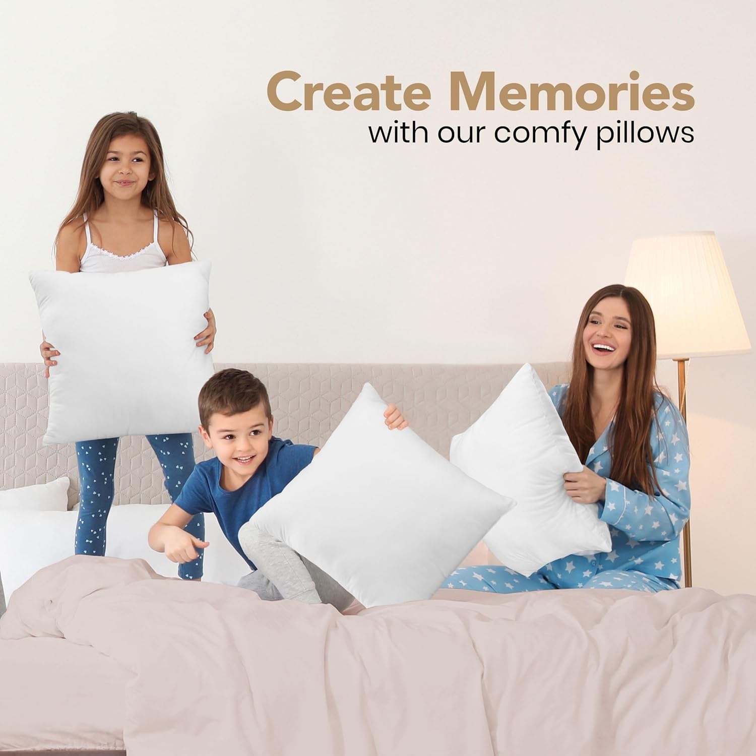 Utopia Bedding Outdoor Pillow Inserts 18” x 18” | Water-Resistant Patio Throw Pillow Inserts (Set of 2)