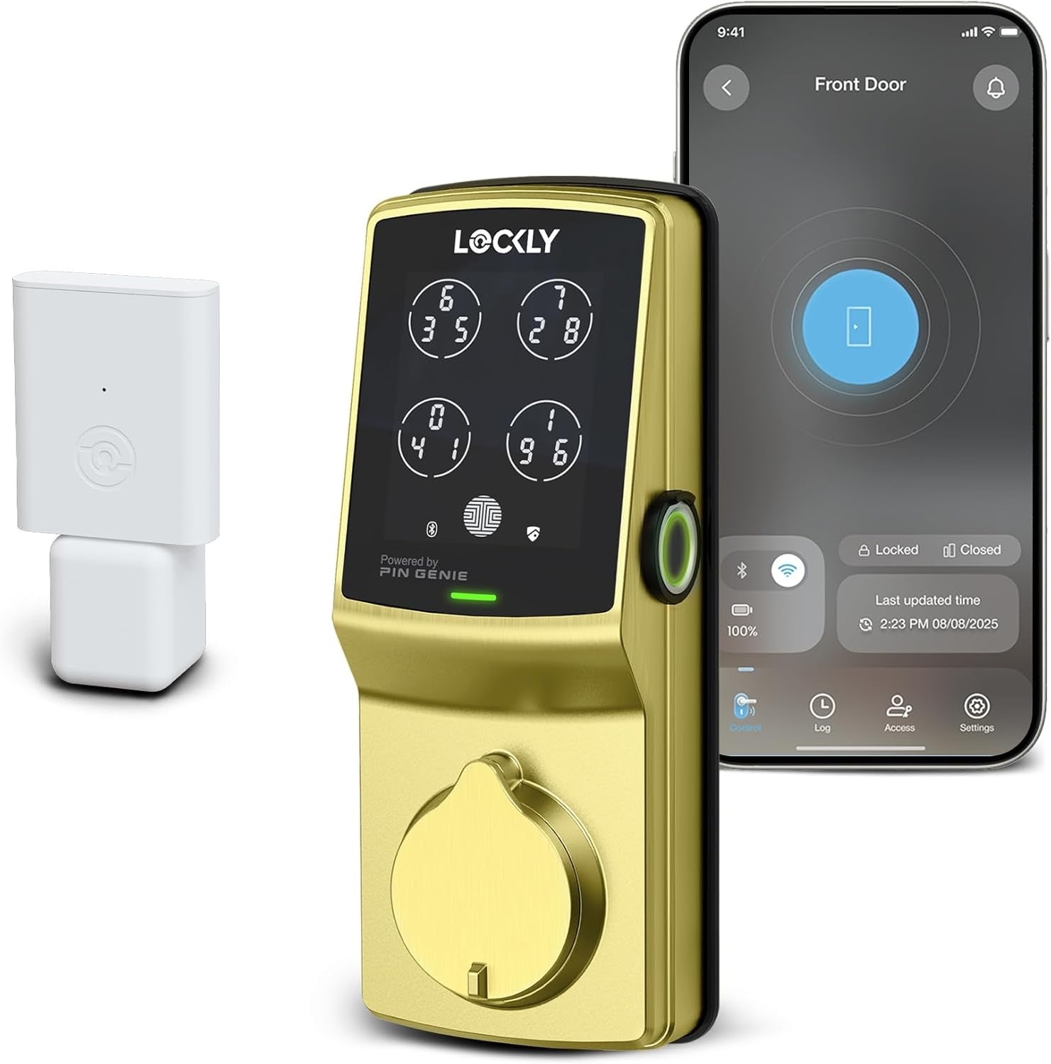 Lockly Secure Pro Wi-Fi Smart Lock | Biometric Fingerprint Keyless Entry Deadbolt with PIN Genie®