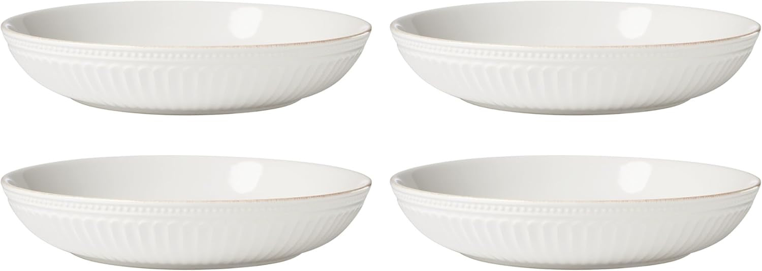 Lenox French Perle Groove Dinnerware Set (24-Piece) | Elegant Service for 8 Tableware Collection
