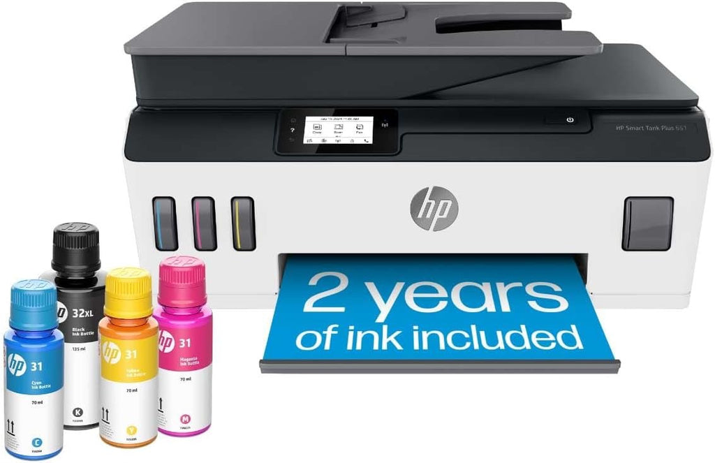 HP Smart Tank Plus 651 Wireless All-in-One Printer | Ink Tank, Mobile Print, Scan, Copy & Fax