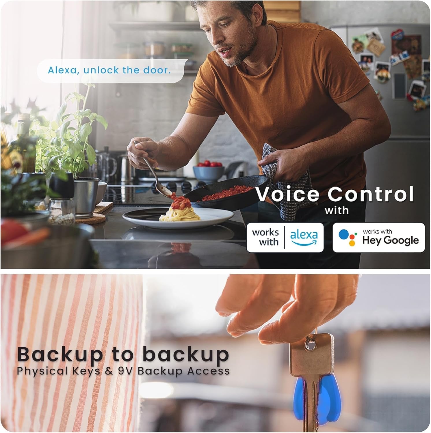 Lockly Secure Pro Wi-Fi Smart Lock | Biometric Fingerprint Keyless Entry Deadbolt with PIN Genie®