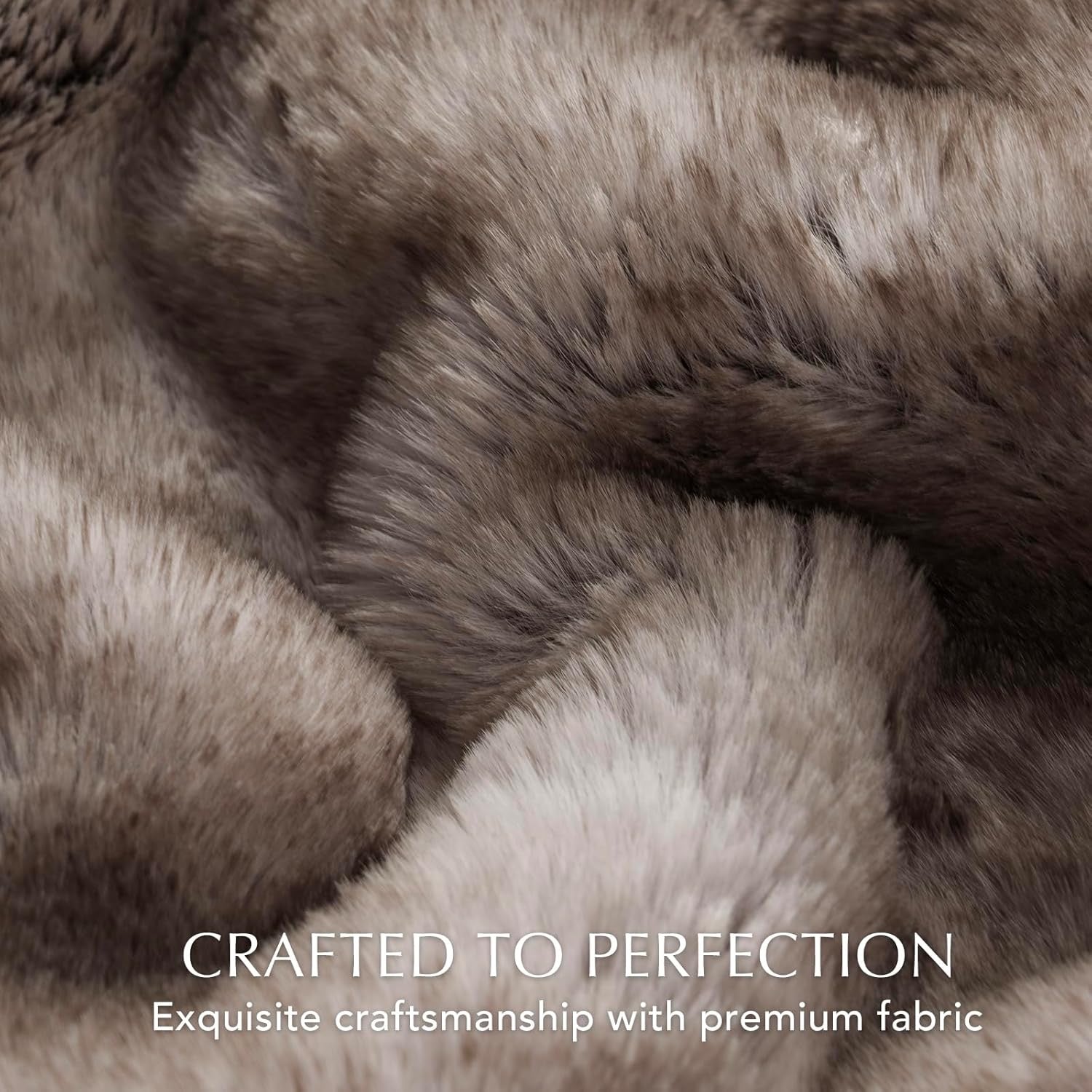 EVERGRACEHOME Mink Faux Fur Throw Blanket | Ultra-Soft Reversible Ombré Plush Blanket (60” x 80”)