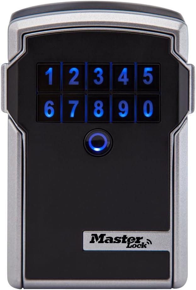 Master Lock Digital Lock Box with Bluetooth | Electronic Wall Mount Key Safe with App & Shareable Codes 5441EC