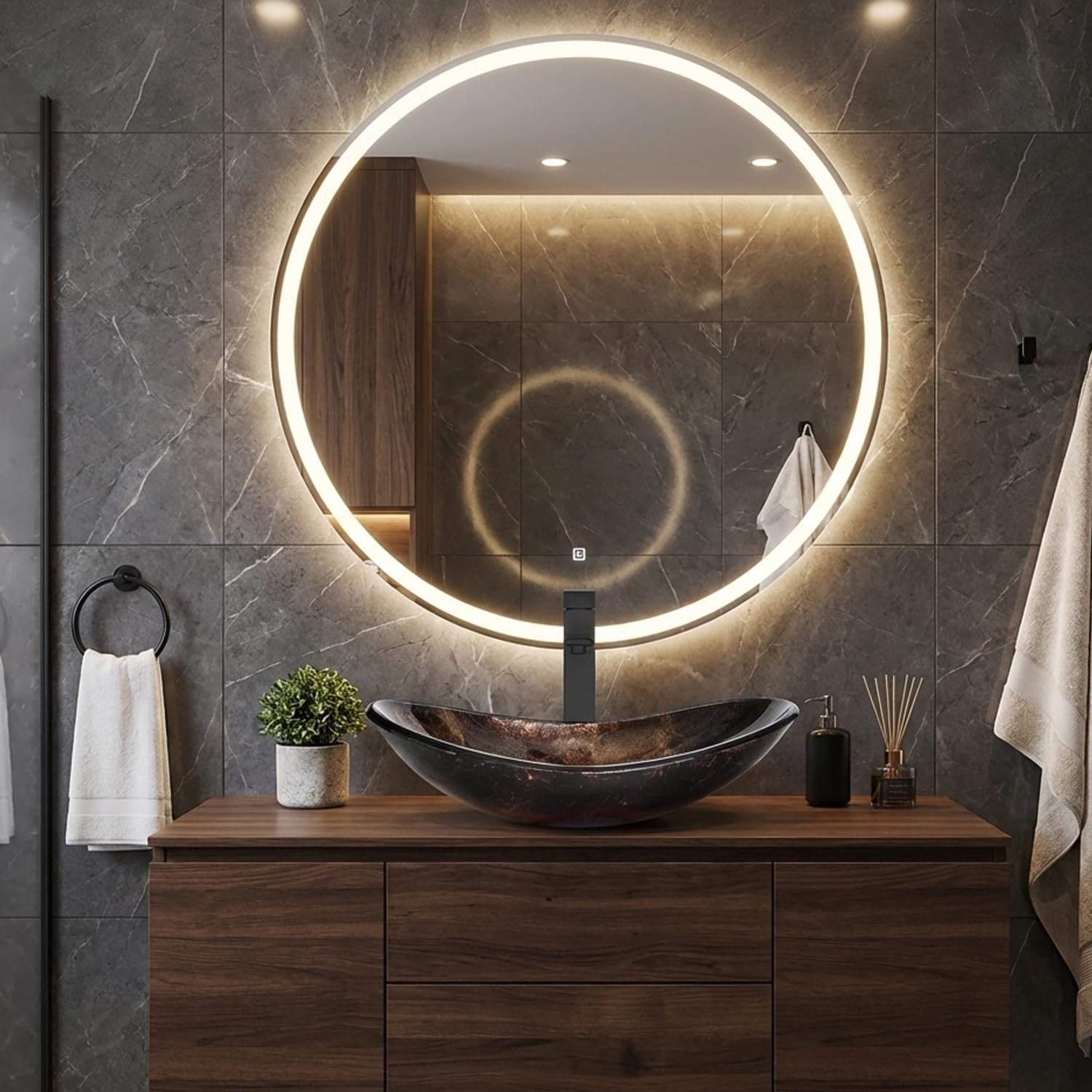 Boat-Shaped Gold Artistic Glass Vessel Sink | Bathroom Vanity Basin with Black Faucet & Pop-Up Drain Set