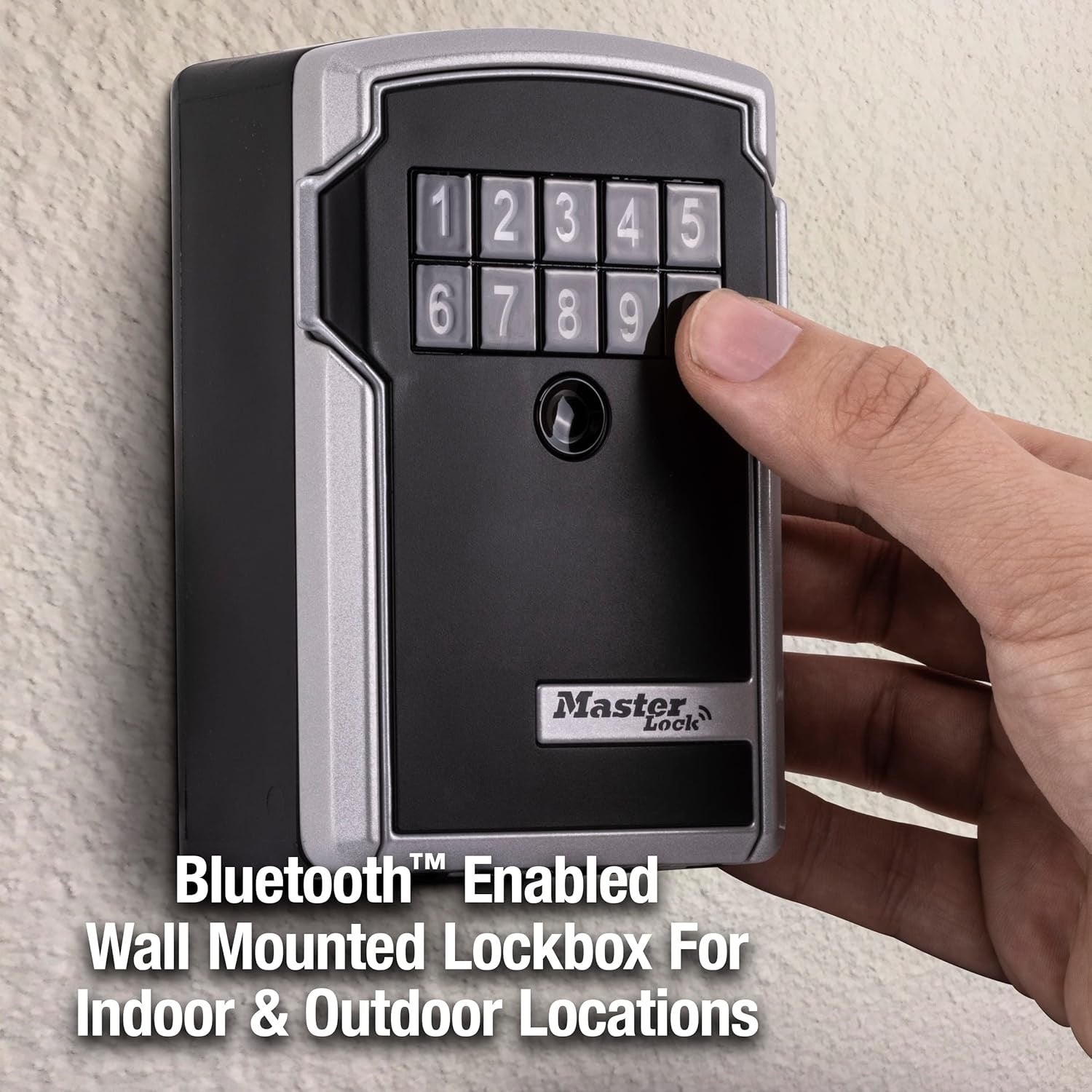 Master Lock Digital Lock Box with Bluetooth | Electronic Wall Mount Key Safe with App & Shareable Codes 5441EC