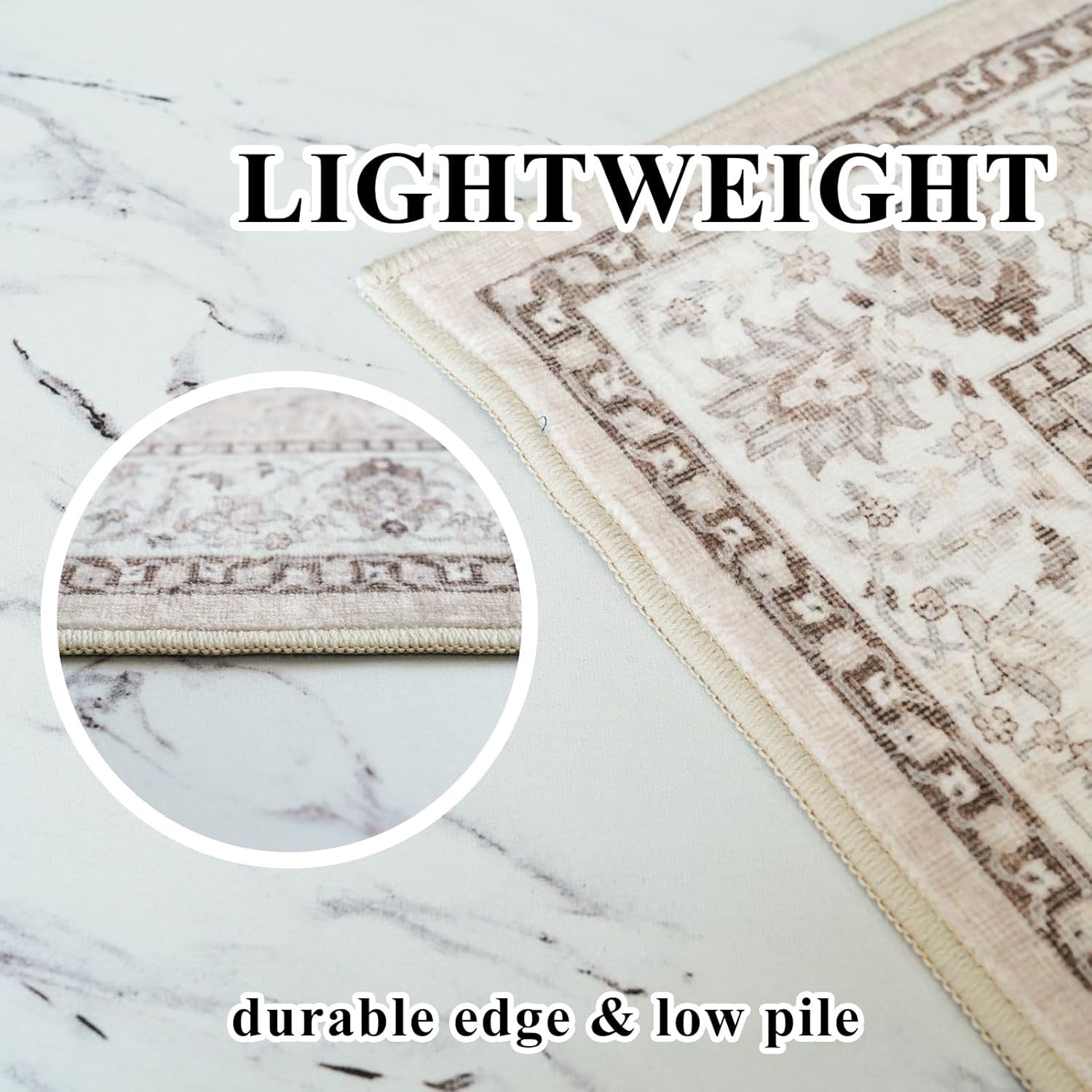 Vintage Washable Hallway Runner Rug (2×6) | Non-Slip, Stain-Resistant Floor Mat