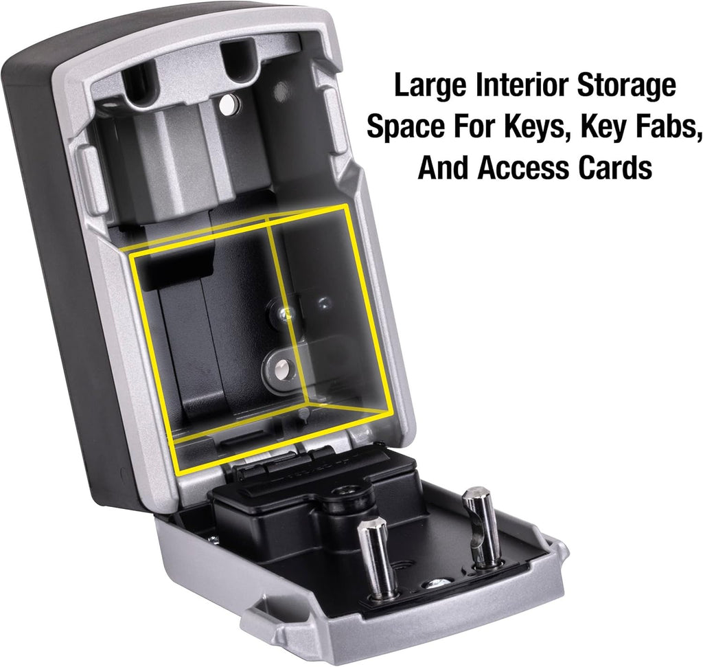 Master Lock Digital Lock Box with Bluetooth | Electronic Wall Mount Key Safe with App & Shareable Codes 5441EC