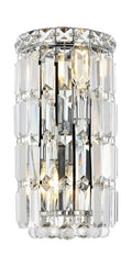 Maxime 2 Light Wall Sconce Chrome Crystal Wall Light Elegant Lighting V2031W6C Modern Bathroom Vanity Sconce