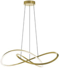 Celeste LED Pendant Light Antique Brass Modern Sculptural Pendant CLSP24LAJUDLB Adjustable LED Ceiling Light