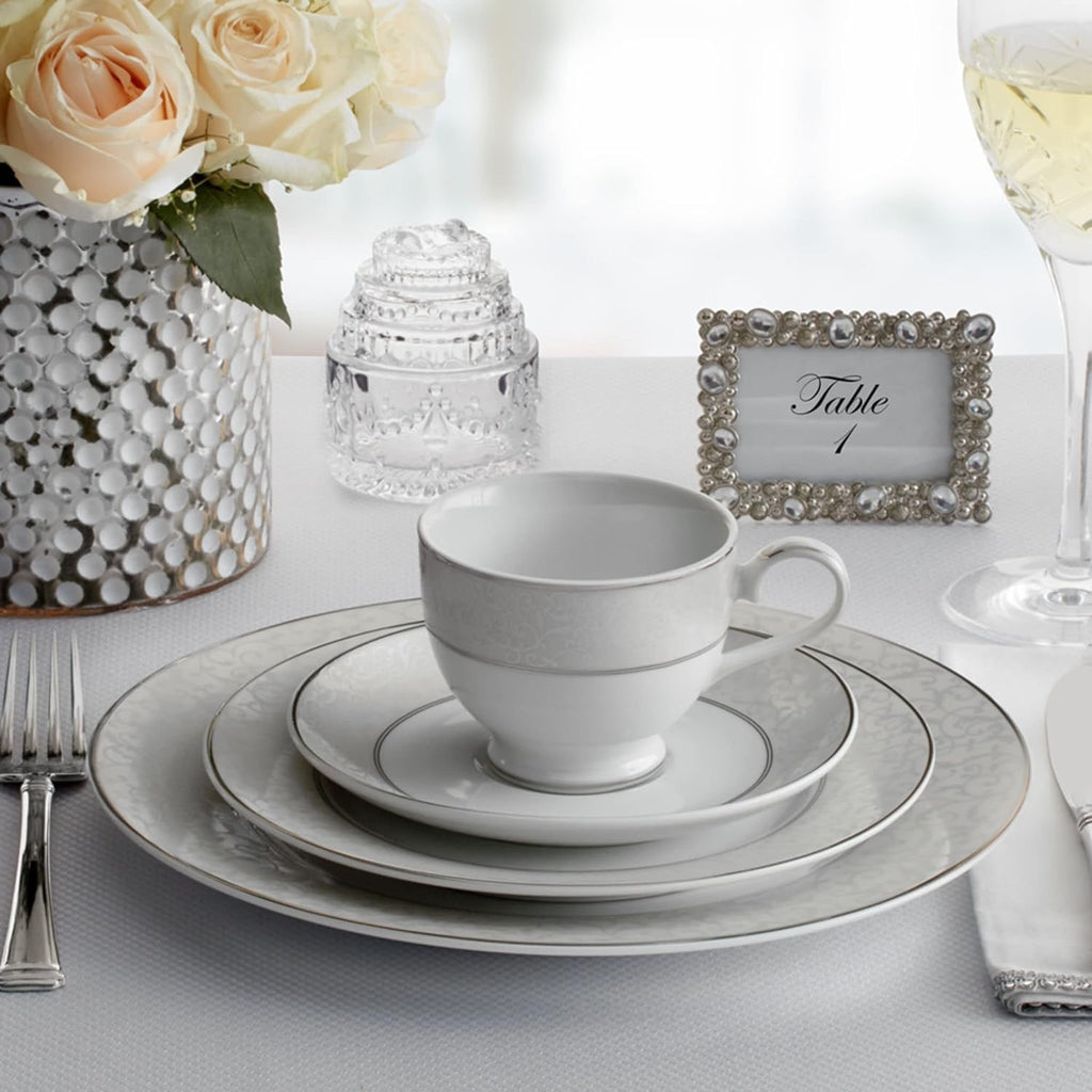 Mikasa Parchment 40-Piece Dinnerware Set | Service for 8 Contemporary Porcelain Plates, Bowls & Mugs