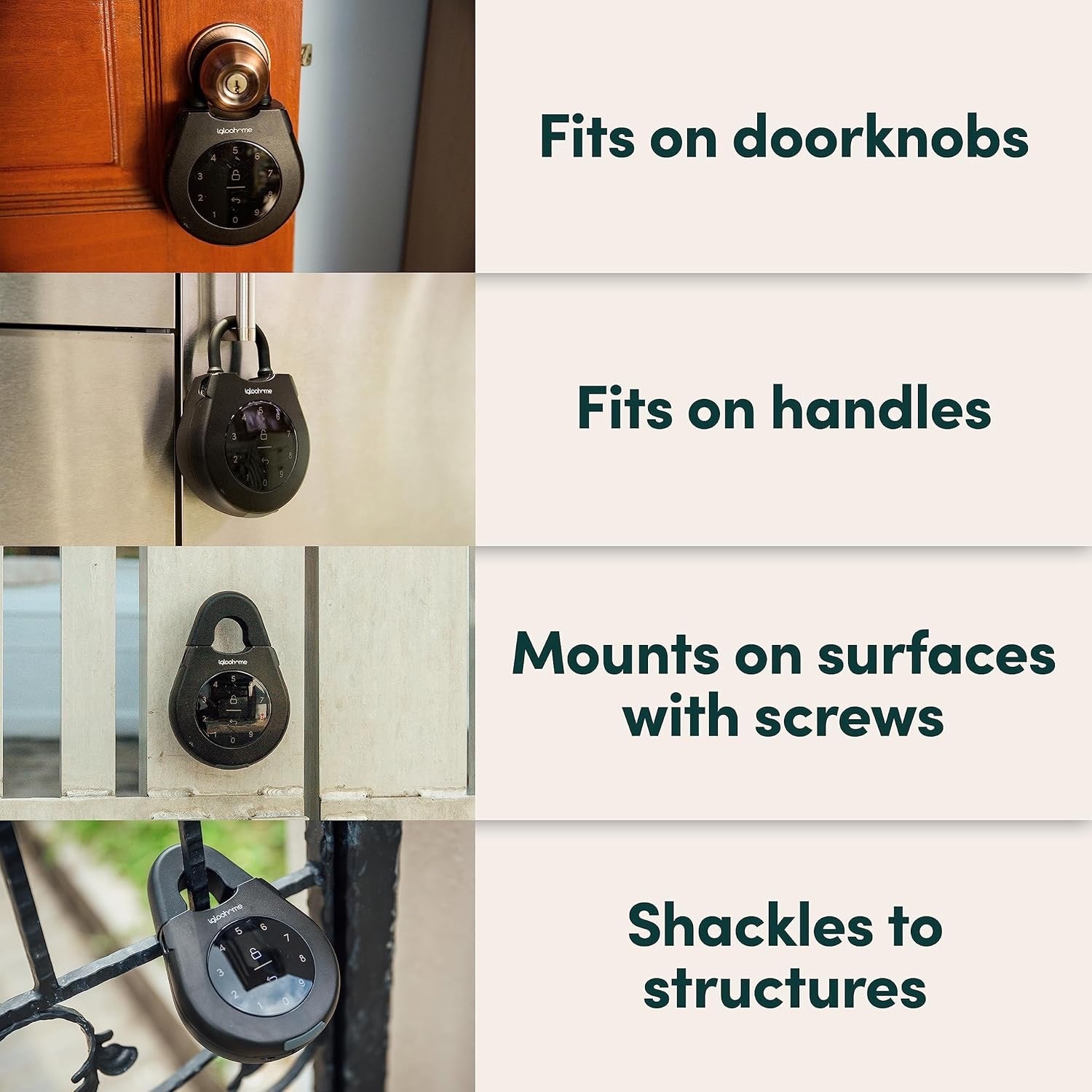 igloohome Keybox 3 Smart Lock Box | Bluetooth Key Safe with Airbnb Sync & Remote PIN Access