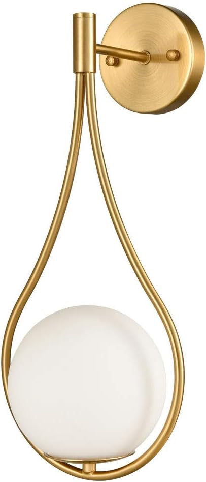 HOLKIRT Mid-Century Modern Brass Globe Wall Sconces | Bathroom Vanity Light Fixture Set of 2