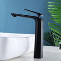 TOCALOCA Matte Black Tall Vessel Sink Faucet | Single Handle 1-Hole Bathroom Mixer Tap