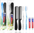 Disposable Travel Hygiene Kit (30-Pack) | Toothbrush, Toothpaste & Comb Set for Hotels, Airbnbs & Community Care