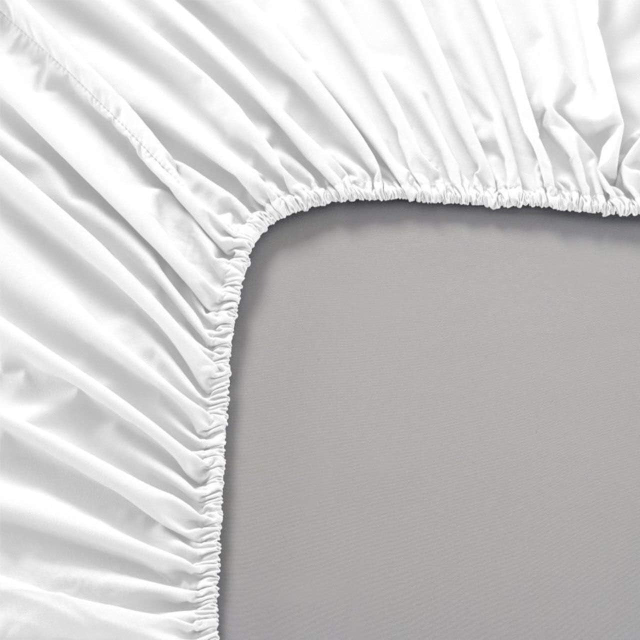 Royal Hotel Bedding 600 Thread Count King Sheet Set White | 100 Percent Cotton Sateen Deep Pocket Hotel Style Sheets