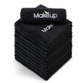 Orighty Microfiber Makeup Remover Wash Cloths (Pack of 12) | Super-Soft, Quick-Dry Face Towels – Black