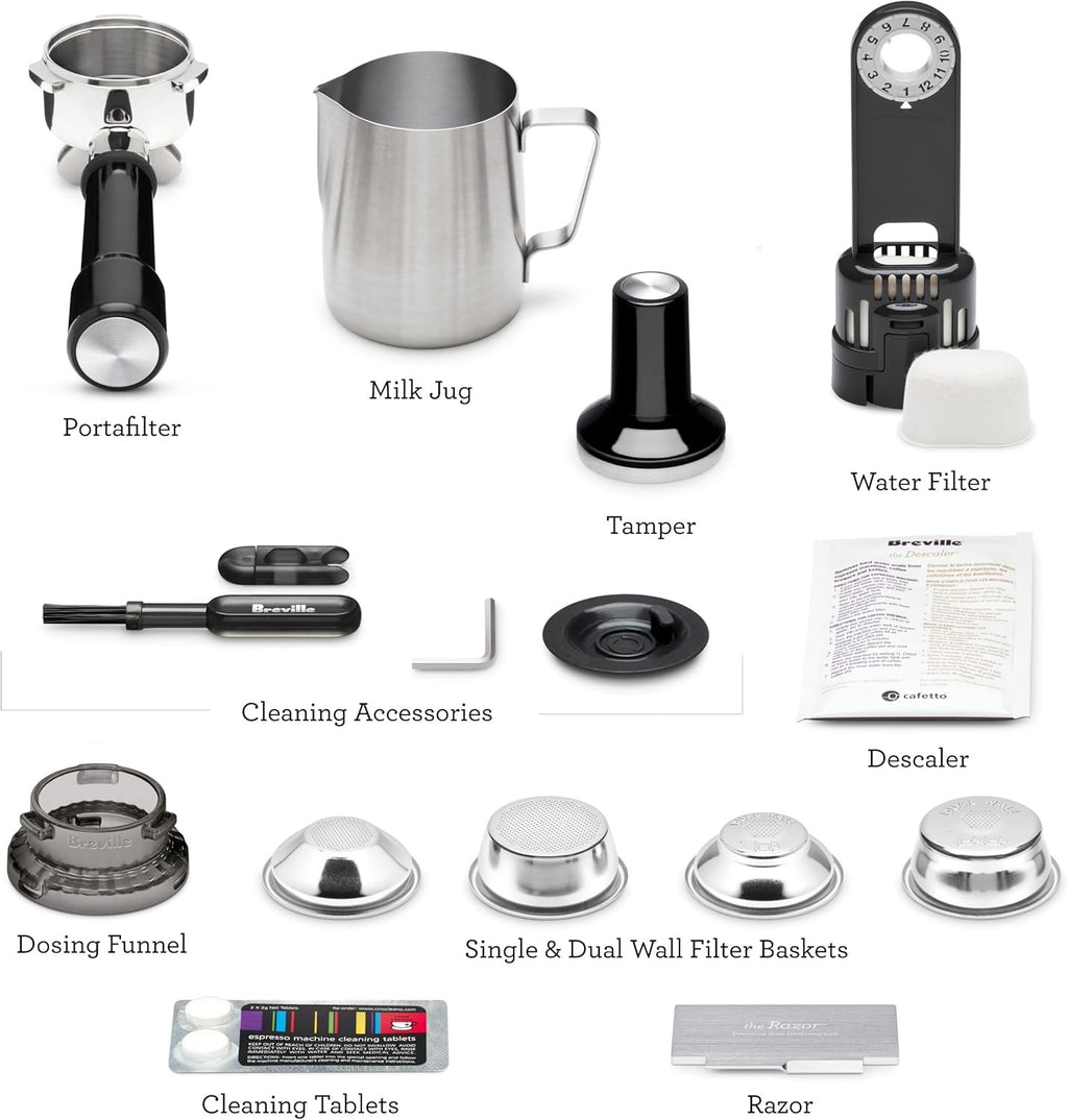 Breville Barista Express Espresso Machine | Premium All-In-One Coffee & Espresso Maker (Black Sesame)
