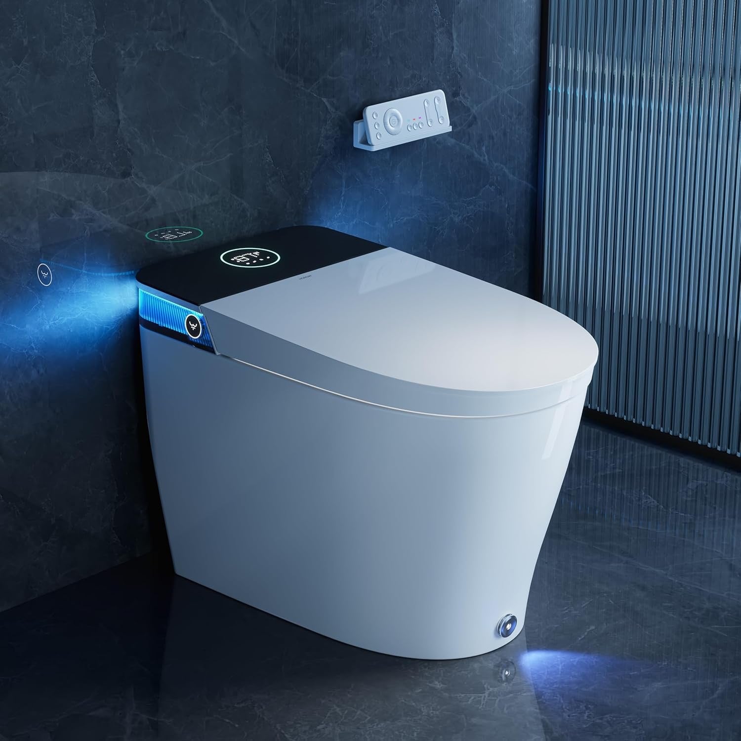 HOROW T38 Artistic Smart Toilet – Heated Bidet Toilet with Auto Lid, Warm Water & Dryer